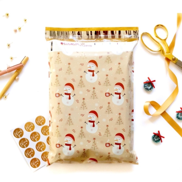 10 14X17 Poly Mailers Snowman - Picture 2 of 2